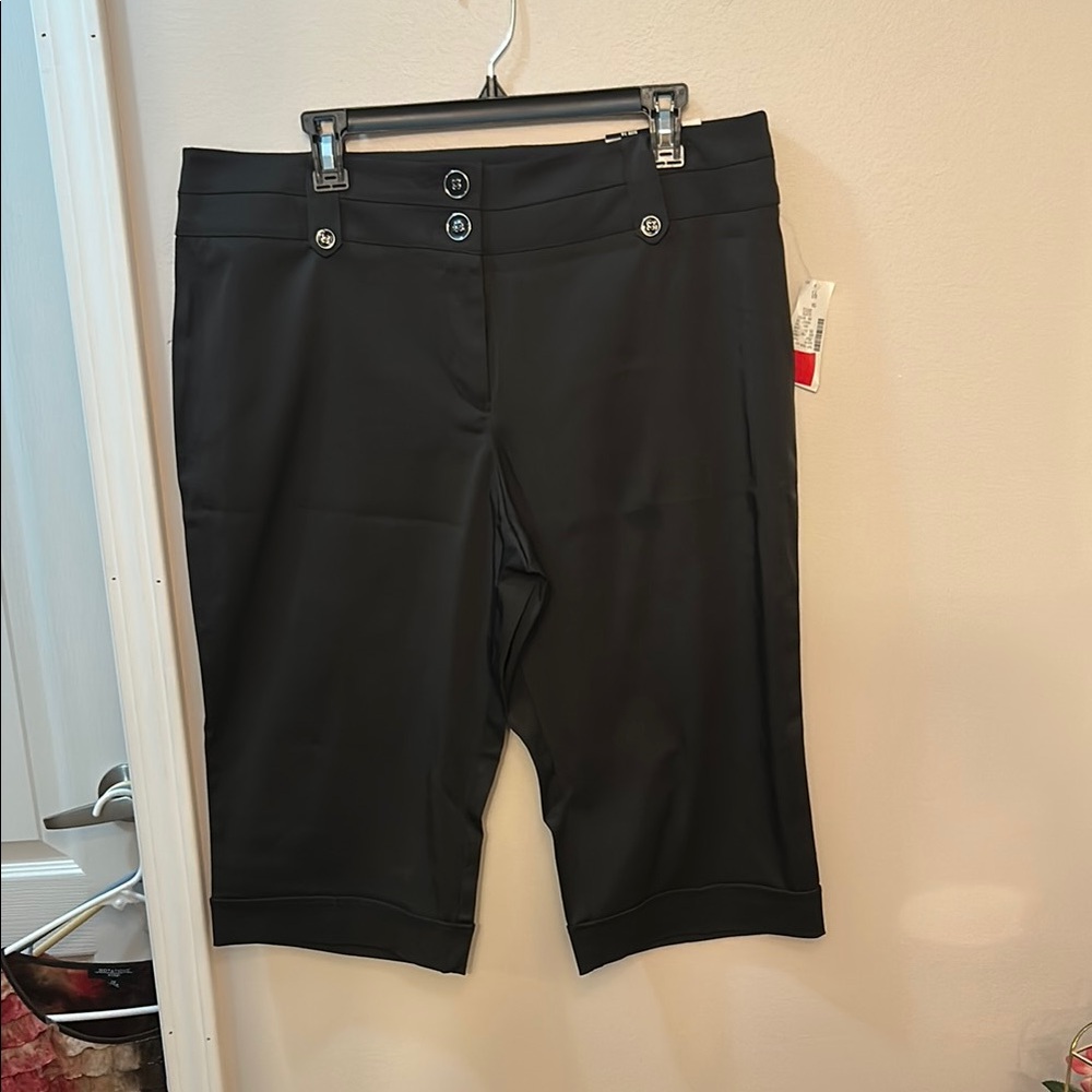 Black Bermuda Shorts,Knee Length with a Smooth Texture!